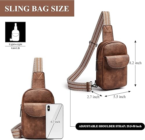 Miniatura 3 de Imperial HORSE Riñoneras pequeñas para mujer, bolsa cruzada para mujer, bolsa cruzada para mujer, bolsa de pecho para mujer, compras y viajes, 1-2