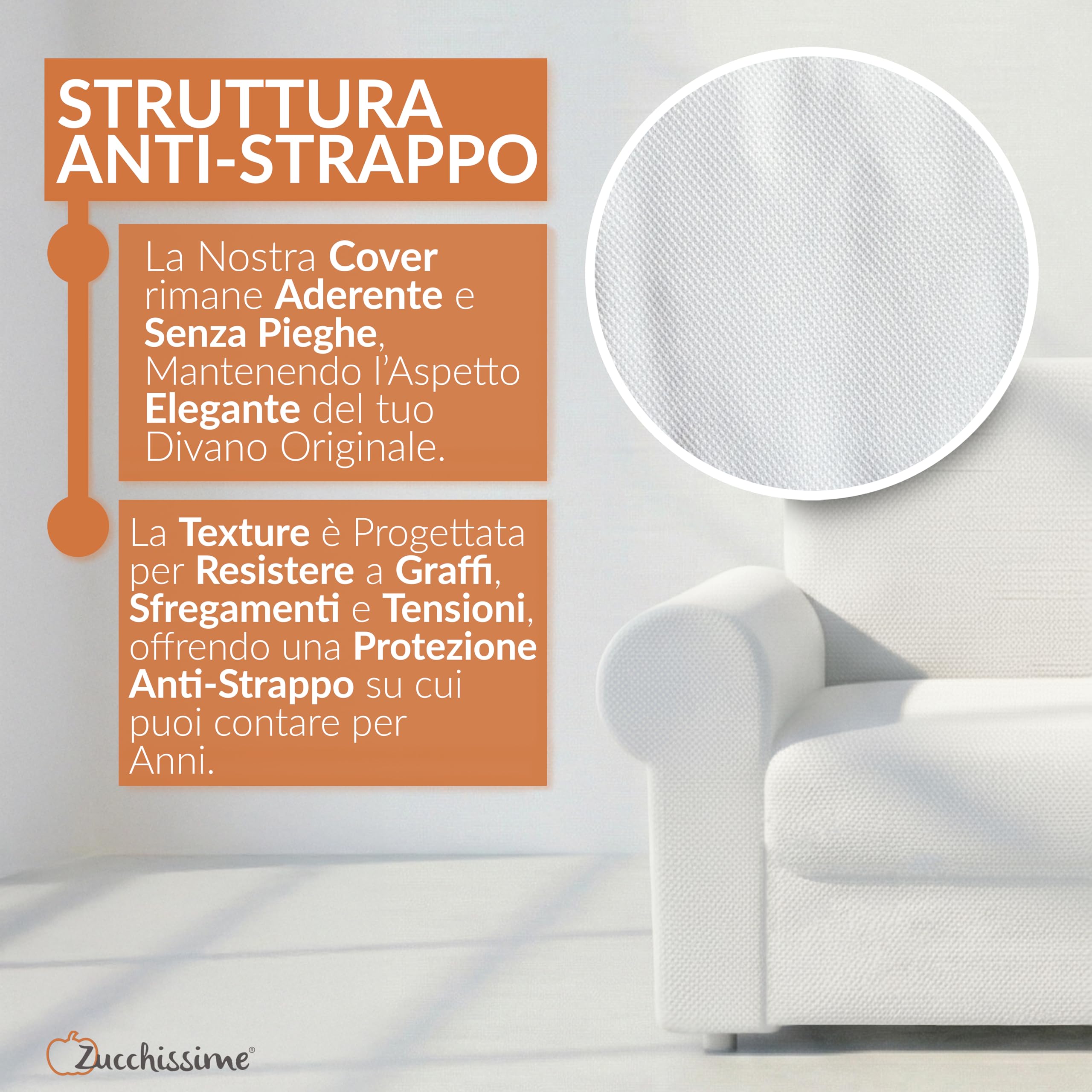 Copridivano 4 Posti Elasticizzato Protettivo | Tessuto Aderente con Cuciture Rinforzate Anti-Strappo | Copridivano Elasticizzato con Vestibilità Stabile Senza Pieghe Qualità Artigianale