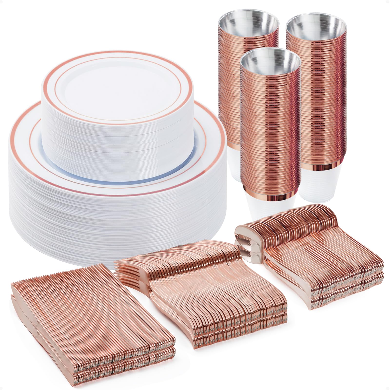 Gold Dinnerware Set for 100 Guests - 600 Piece -12 Gold Dinnerware Set for 100 Guests - 600 Piece -12