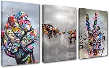 抽象的な手のアート作品 B4サイズ Amazon.co.jp: バンクシー グラフィティ 装飾 手になっている絵 拳