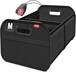 achilles Car Boot Organiser - Foldable Boot Bag and Lots of Storage Space - Spacious & Easy Care Folding Box - Car Accessories Interior Organiser - Sturdy Base & Carry Handle