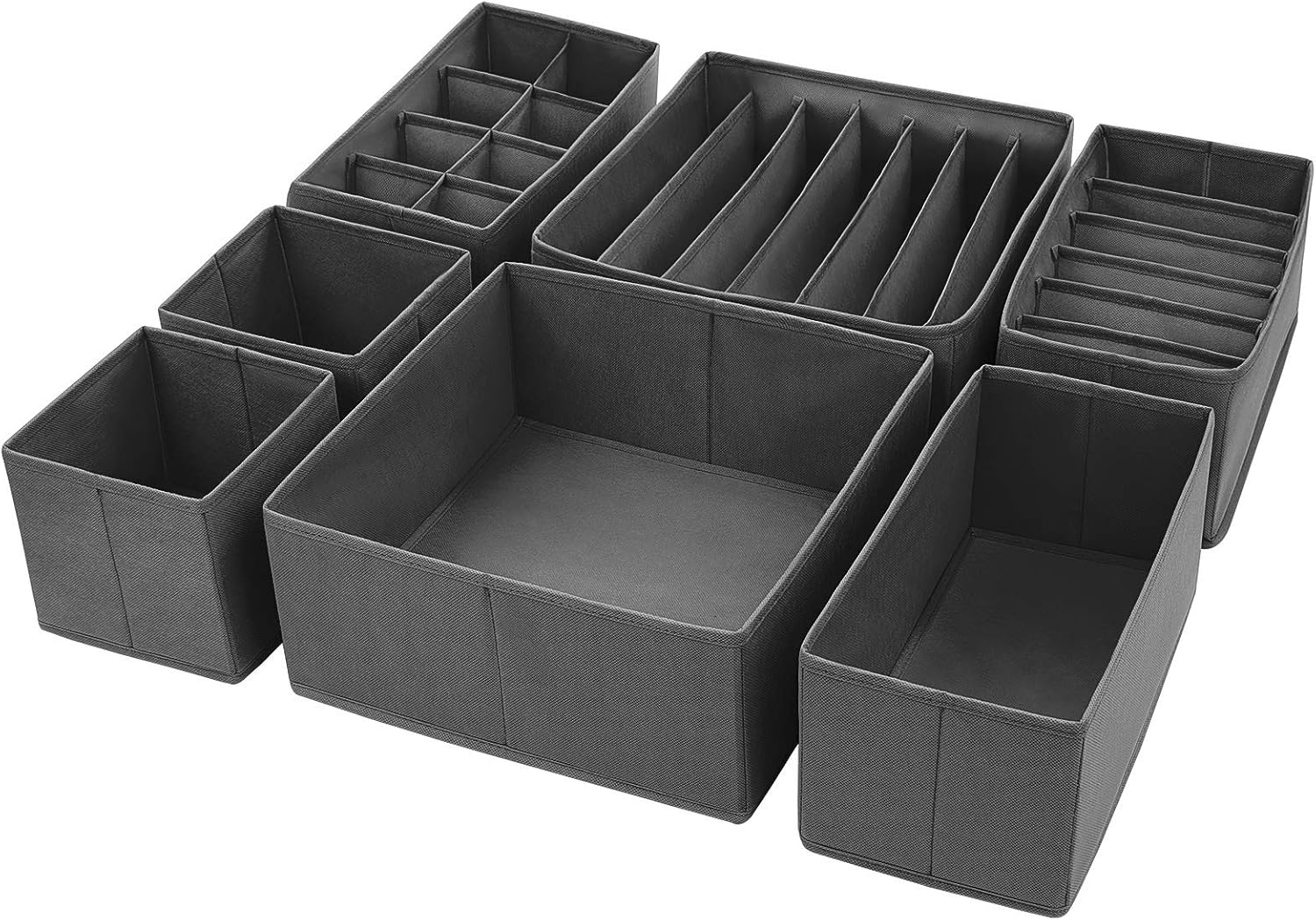 DIMJ Drawer Organizers, Open Storage Bins Collapsible