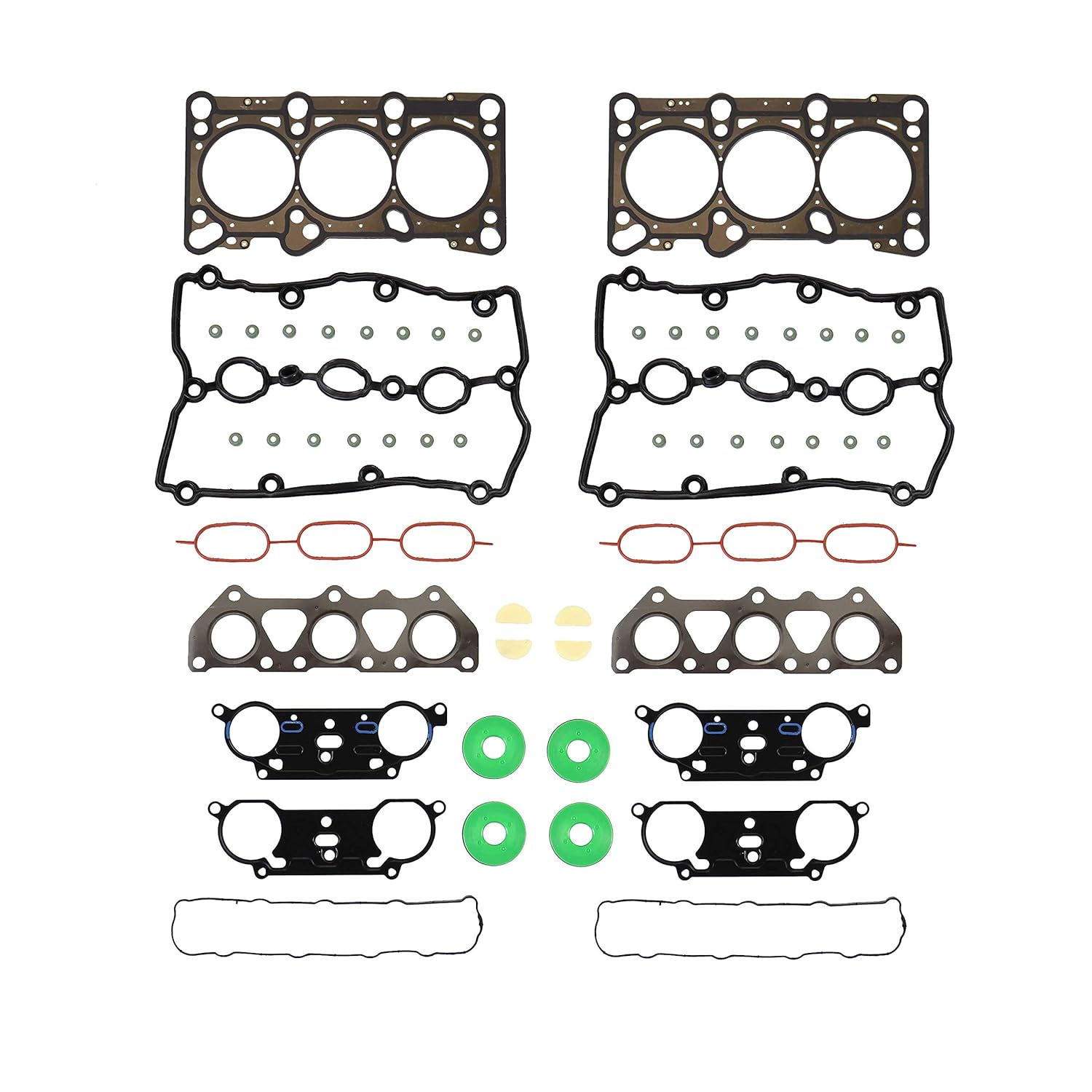 DNJ HGS812 MLS Cylinder Head Gasket Set for 2002-2006 Audi A4, A4 Quattro, A6 3.0L V6 30V DOHC 2976cc
