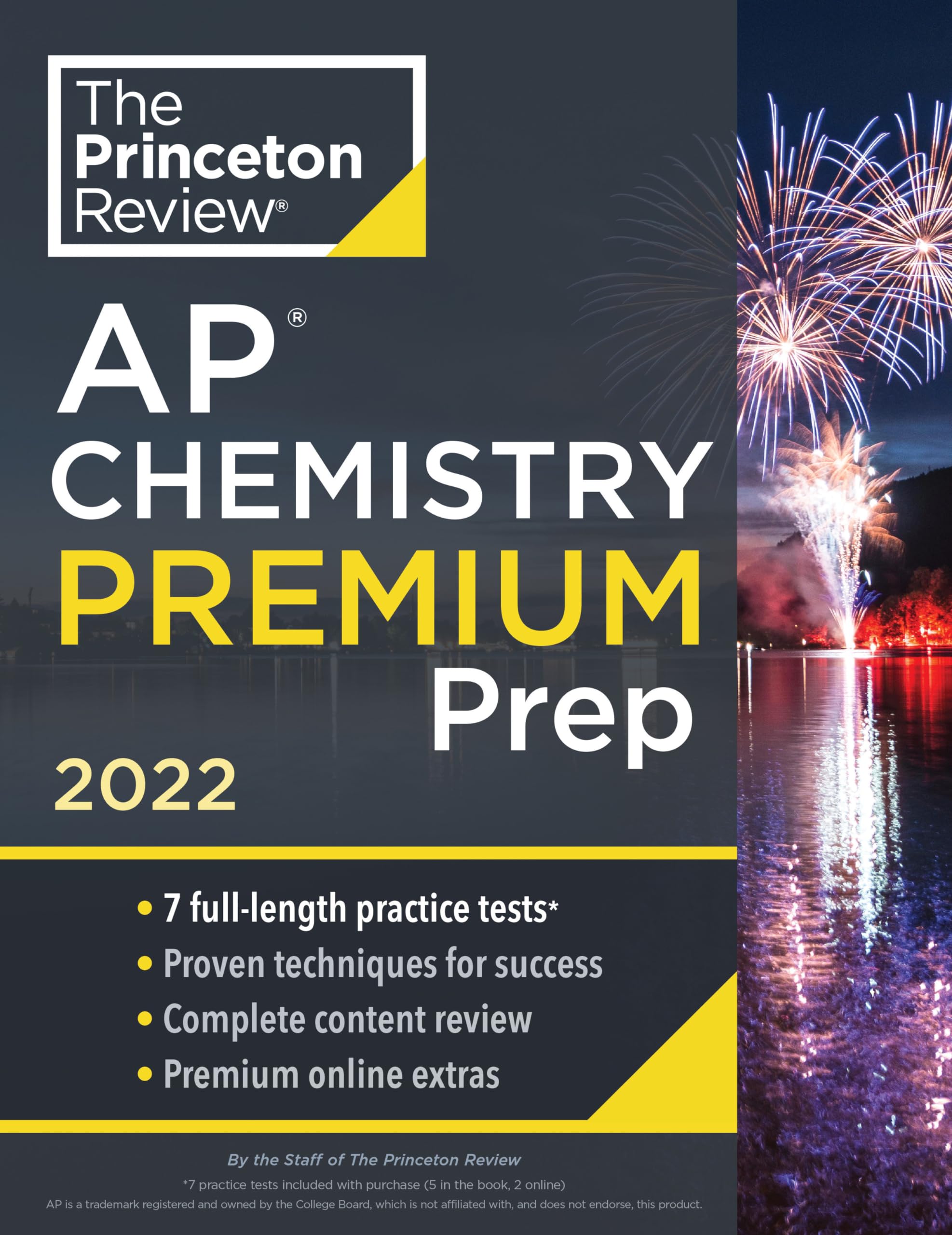 Princeton Review AP Chemistry Premium Prep, 2022: 7 Practice Tests + Complete Content Review + Strategies & Techniques (College Test Preparation): ... Content Review + Strategies & Techniques Paperback – Big Book, 3 August 2021