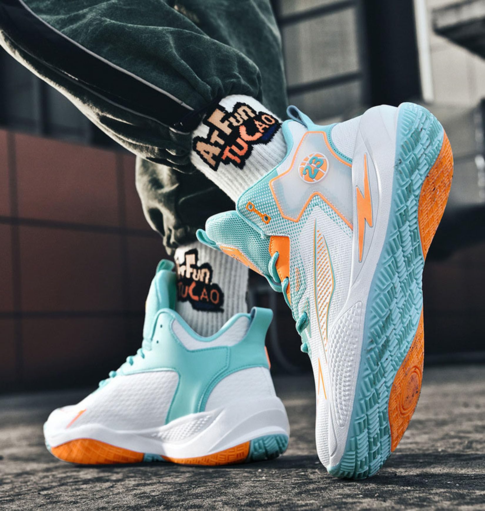 Męskie Buty Do Koszykówki Chłopięce Buty Do Koszykówki Dziewczęce Buty Do Koszykówki Outdoor Buty Sportowe(44 EU, Z02)