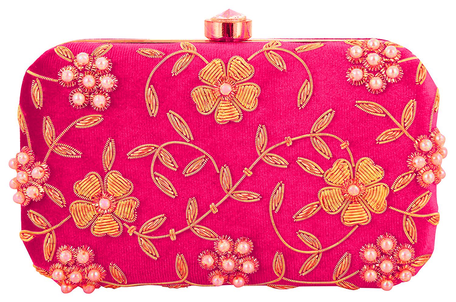 Handicraft Hand Embroidered Box Clutch Bag Purse for Bridal 6x4 Box Clutch Casual, Wedding Bag for Women & Girls-image-11
