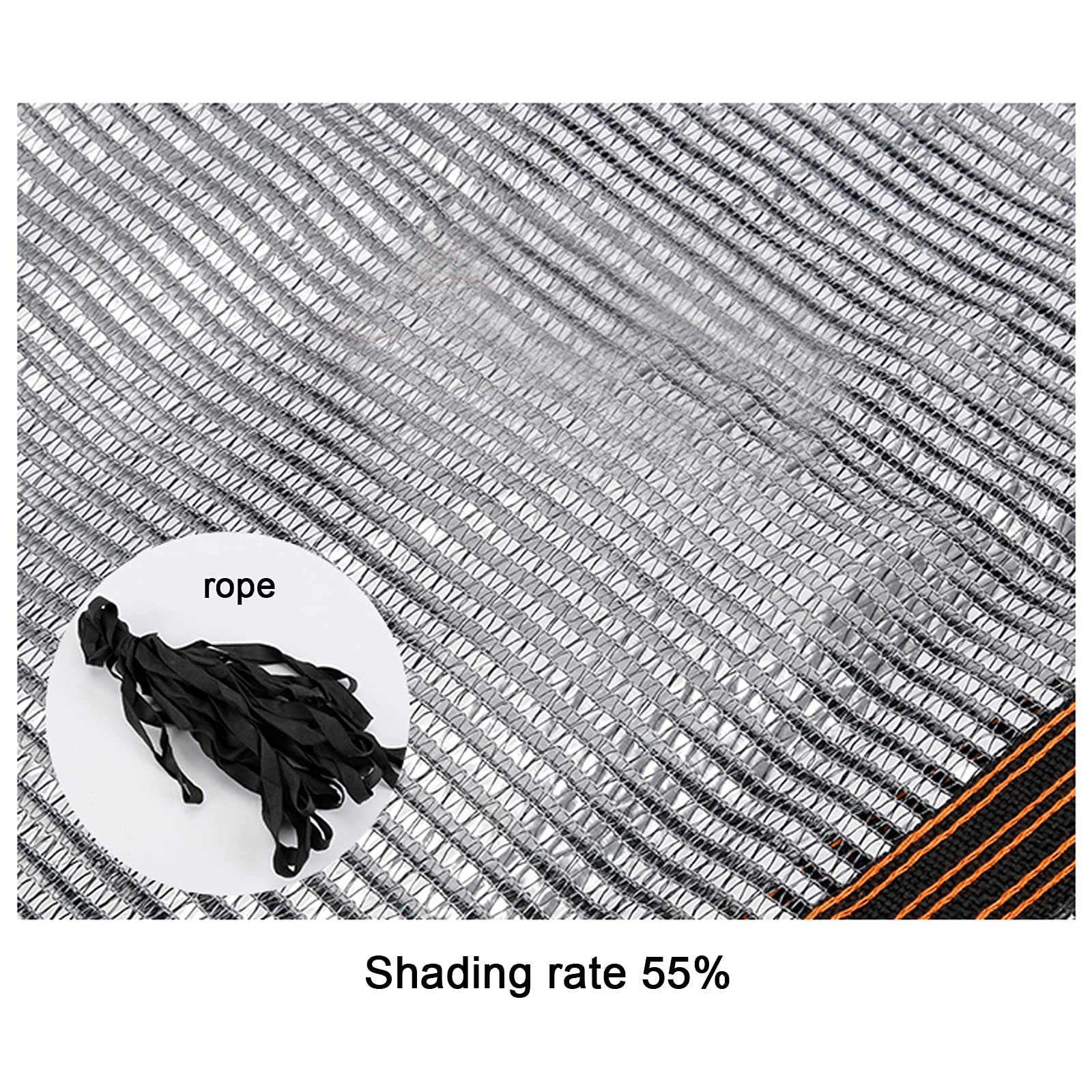 Odporna na promieniowanie UV tkanina chroniąca przed słońcem, 55% tkanina siatkowa z odblaskową folią aluminiową, dziurki na guziki do szklarni, ogrodu, na taras, ochrona roślin, ochrona przed słońcem