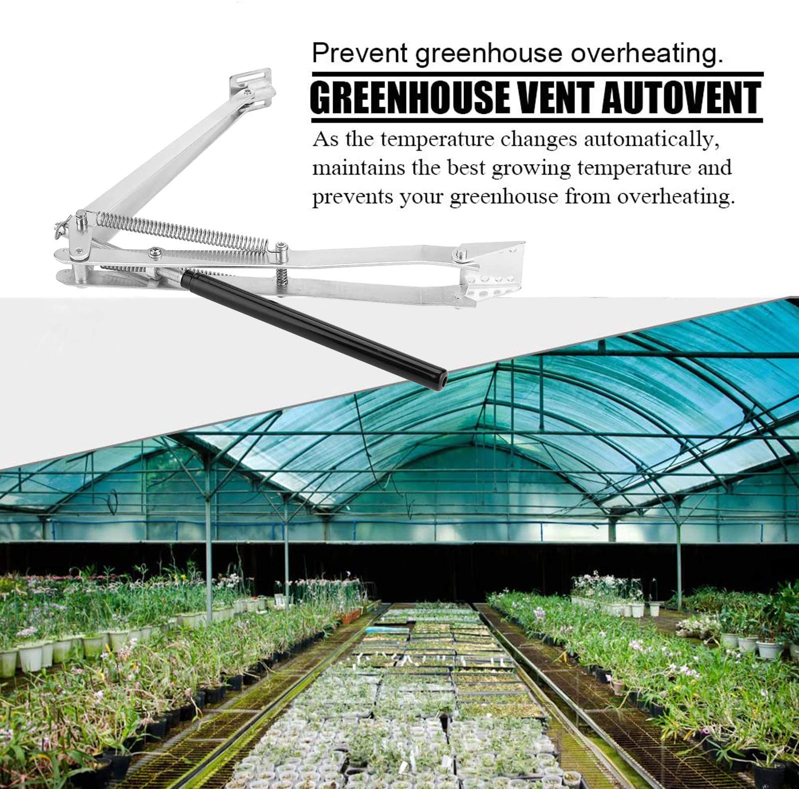 Wiwir Auto Vent Opener Solar Heat Sensitive Automatic Greenhouse Window  Opener Auto Vent Kit for Garden Greenhouses Roof Ventilation Lifts 30  Lbs(Double Spring Vent Opener) : Amazon.ca: Tools u0026 Home Improvement