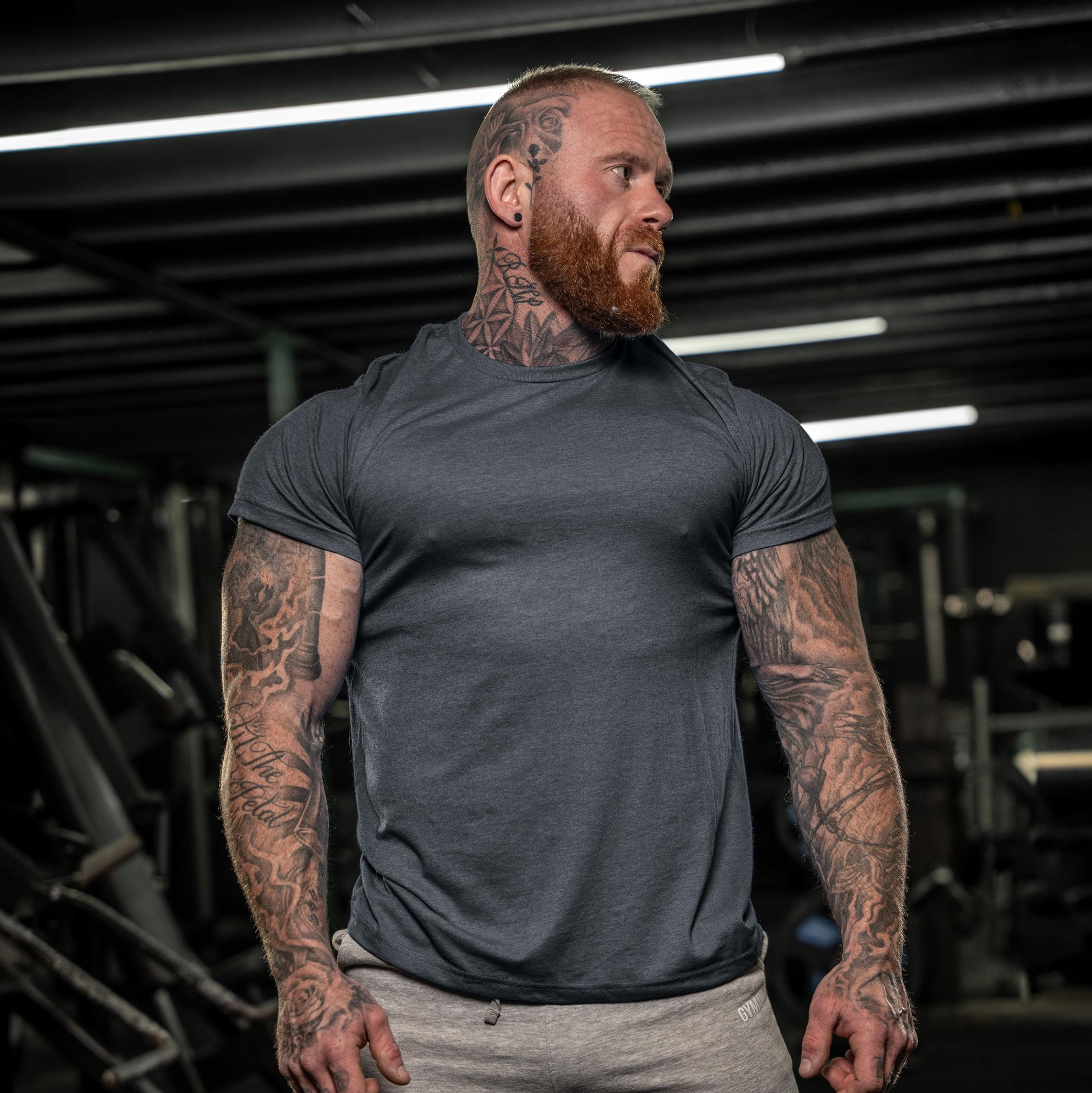 GYMTIER Ropa de gimnasio para hombre, camiseta de entrenamiento de culturismo, camiseta de entrenamiento de culturismo, camiseta de entrenamiento de artes marciales mixtas