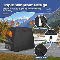 Vista 4 de Explore Land Funda impermeable para carrito de golf universal, compatible con la mayoría de marcas, para 2/4/6 pasajeros