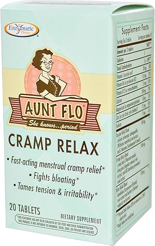 Enzymatic Therapy - 20 pestañas para tía flola, calambre Relax (paquete de 4)