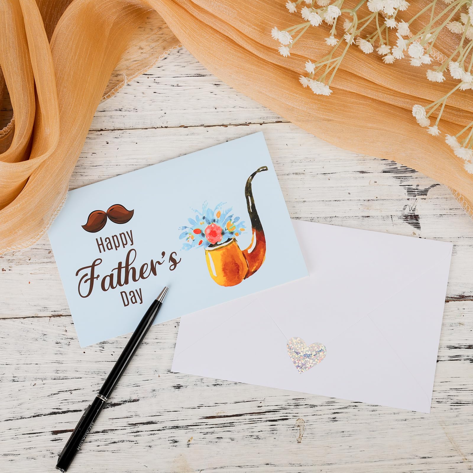 BestaFiesta Vatertagskarte 'Happy Fathers Day' – Herzliche Grußkarte 145 X 145 Mm Mit Umschlag