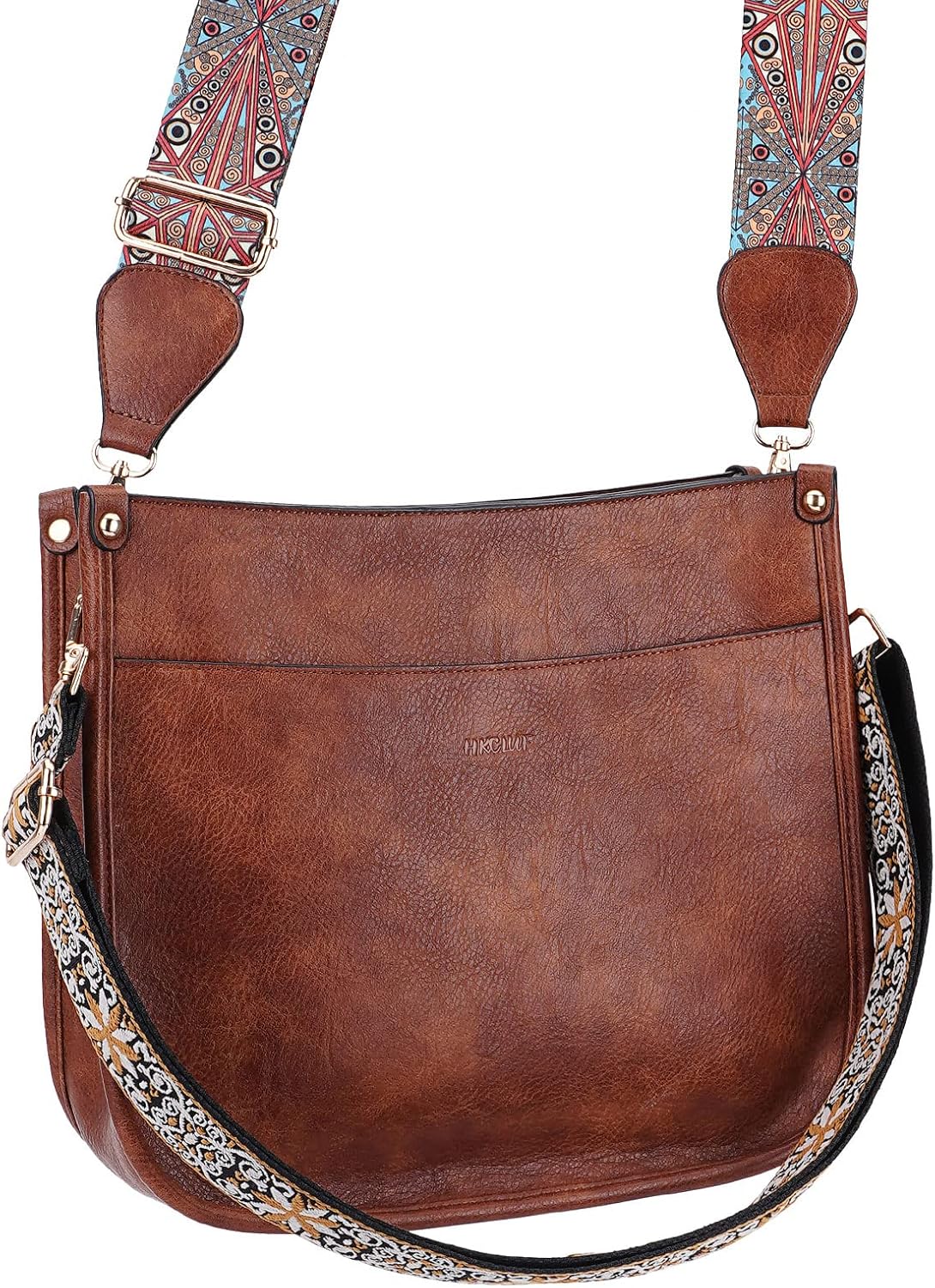 Crossbody Bag Women Vegan Leather Hobo Handbag Trendy Crossbody Shoulder Bag Purses For Women with 2 Adjustable Strap - Image 9