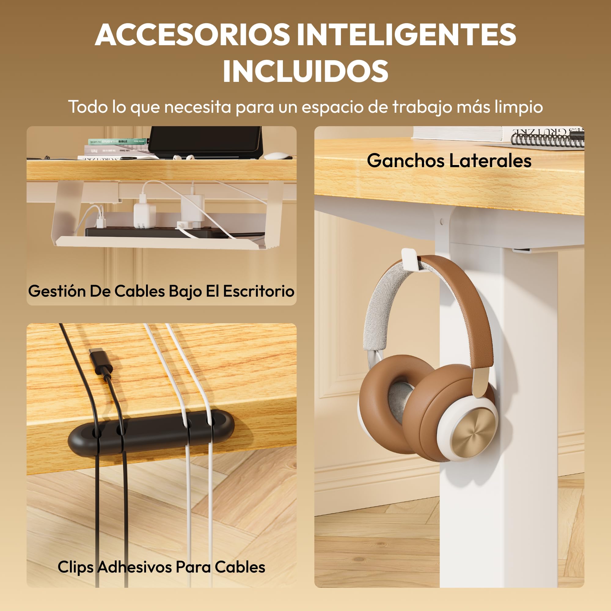 SANODESK Escritorio Elevable Eléctrico, Mesa Regulable en Altura con 4 Memorias y Sistema Anti-Colisión, Carga 100KG,Standing Desk Ergonómico para Oficina, Teletrabajo y Gaming, Blanco