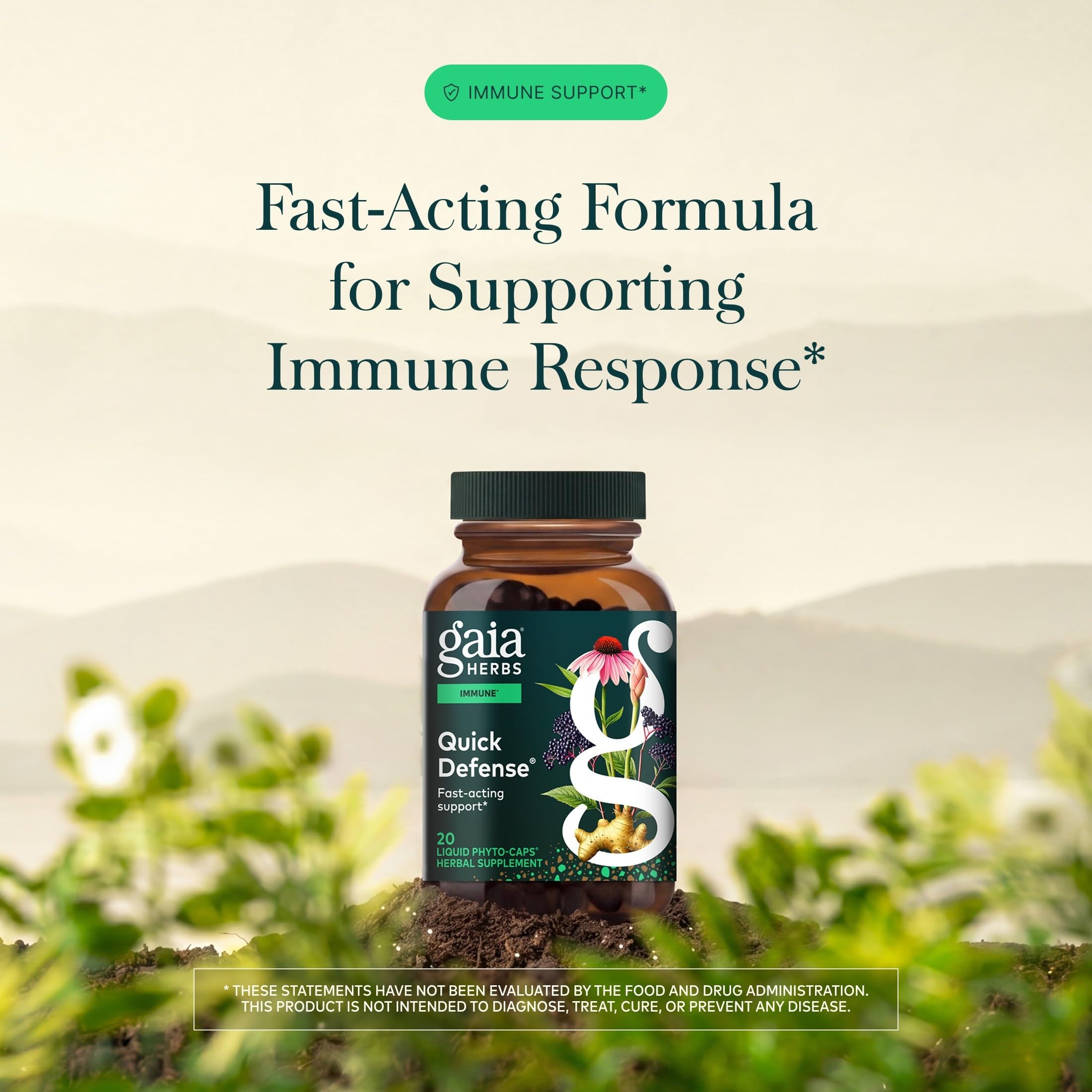 Gaia Herbs Quick Defense, 20 Vegan Capsules, 10 Servings — Amazon image 3