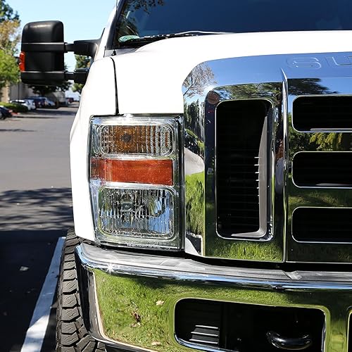 Miniatura 4 de Ensamblado de faros delanteros, para el lado del chofer y del acompañante, por DNA Motoring HL-OH-FSUPER08-CH-AM