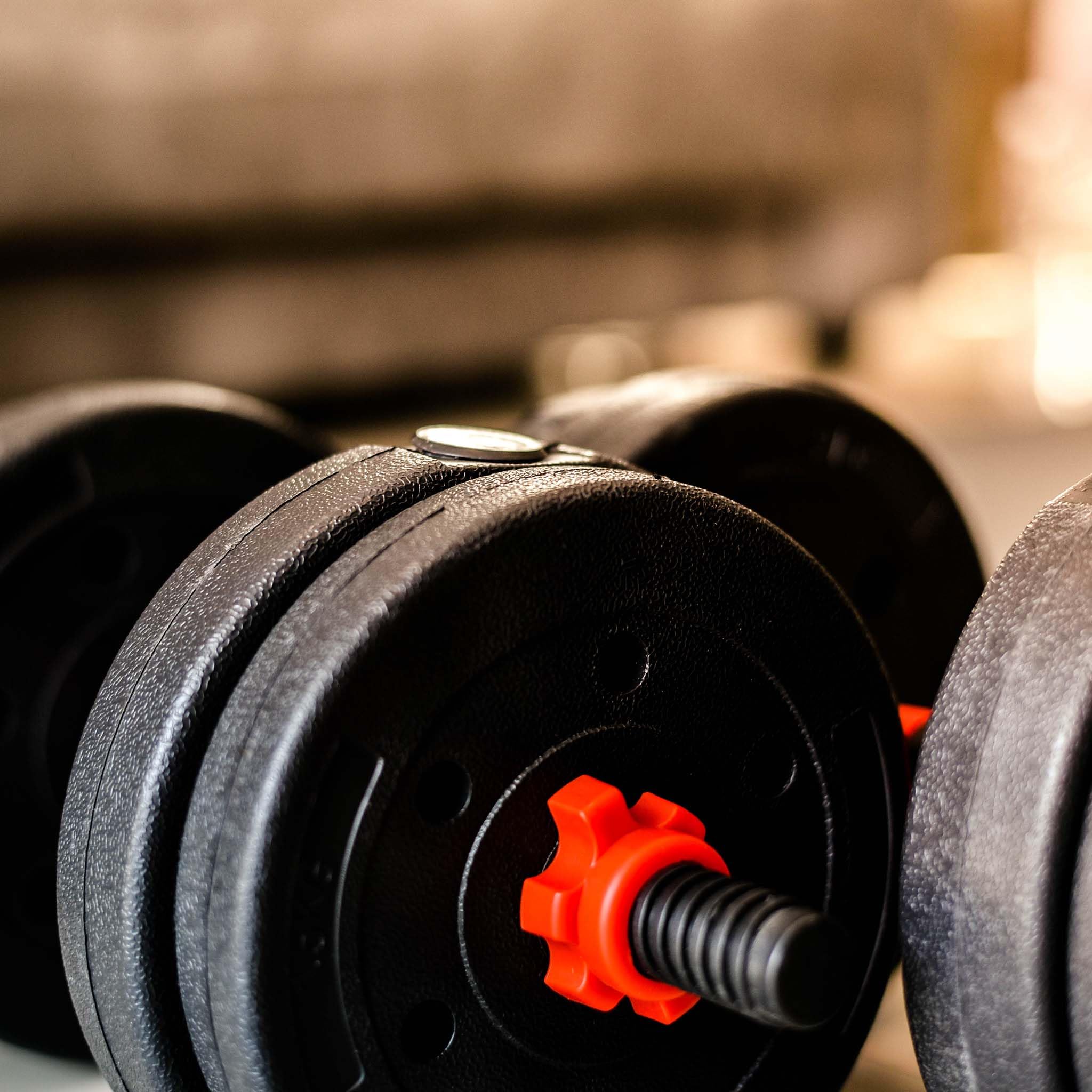 Set Manubrio Corto e bilanciere 2in1 30kg con 16 Dischi per Fitness Allenamento Forza