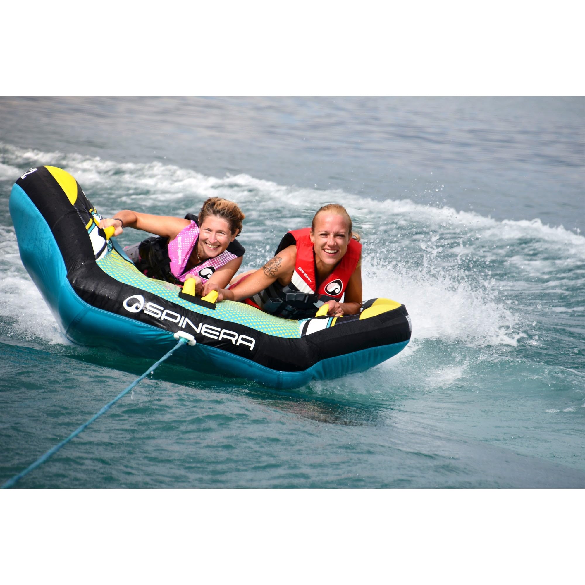 SPINERA Wing Towable Wasser Tube 2 & 3 Personen – Fliegendes Action-Tube mit Flügeldesign, 840D Nylon Full Cover, Boston Ventil & Quick Connector – Luftkammern für Sicherheit & Speed