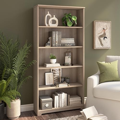 Miniatura 2 de Bush Furniture - Estantería alta de 5 estantes, estantería abierta grande, armario resistente para sala de estar u oficina en casa, colección Cabot,
