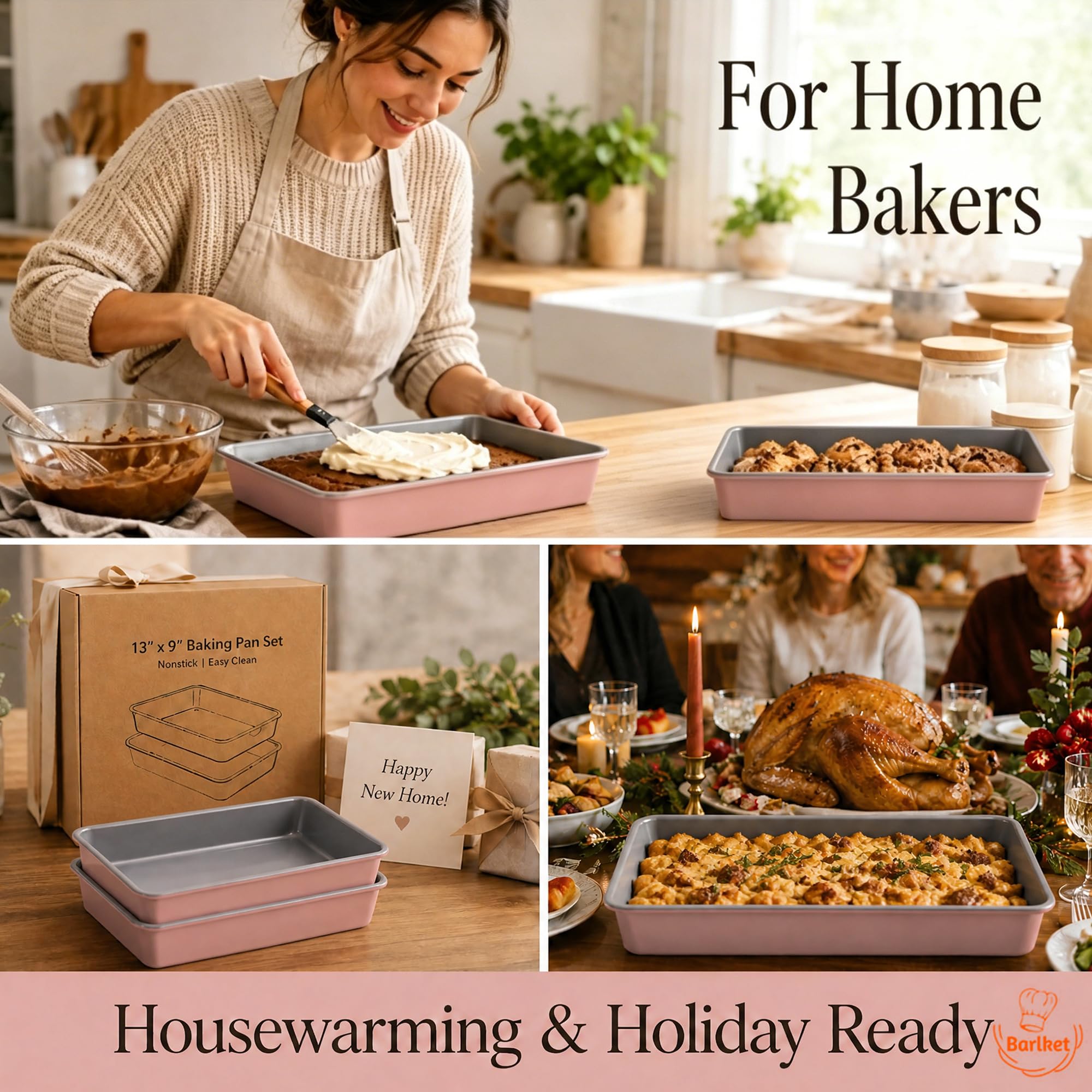 Heavy Duty 9x13 Cake Pan - Nonstick Baking Pan -6