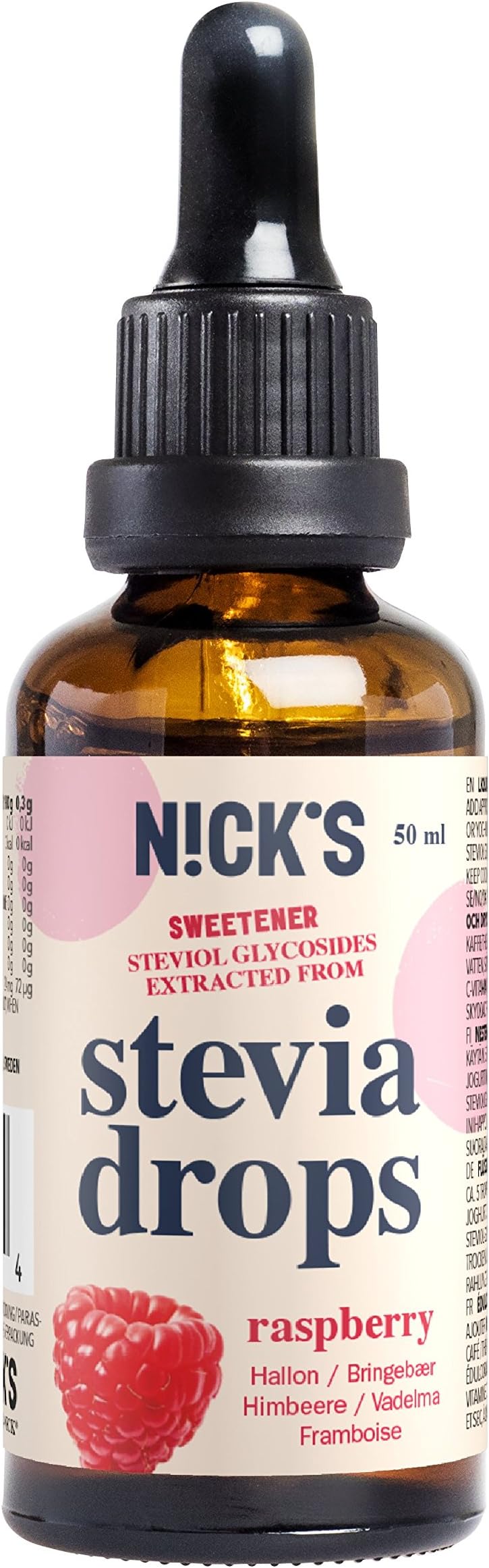 Nutri Nick Raspberry Stevia Drops 50ml