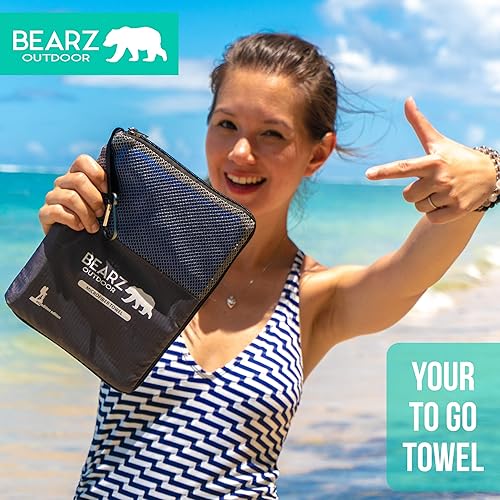 Miniatura 10 de Toalla de viaje  Toalla de secado rápido para viajes, toalla de viaje de microfibra, toalla de mochilero, toallas de microfibra para entrenamiento