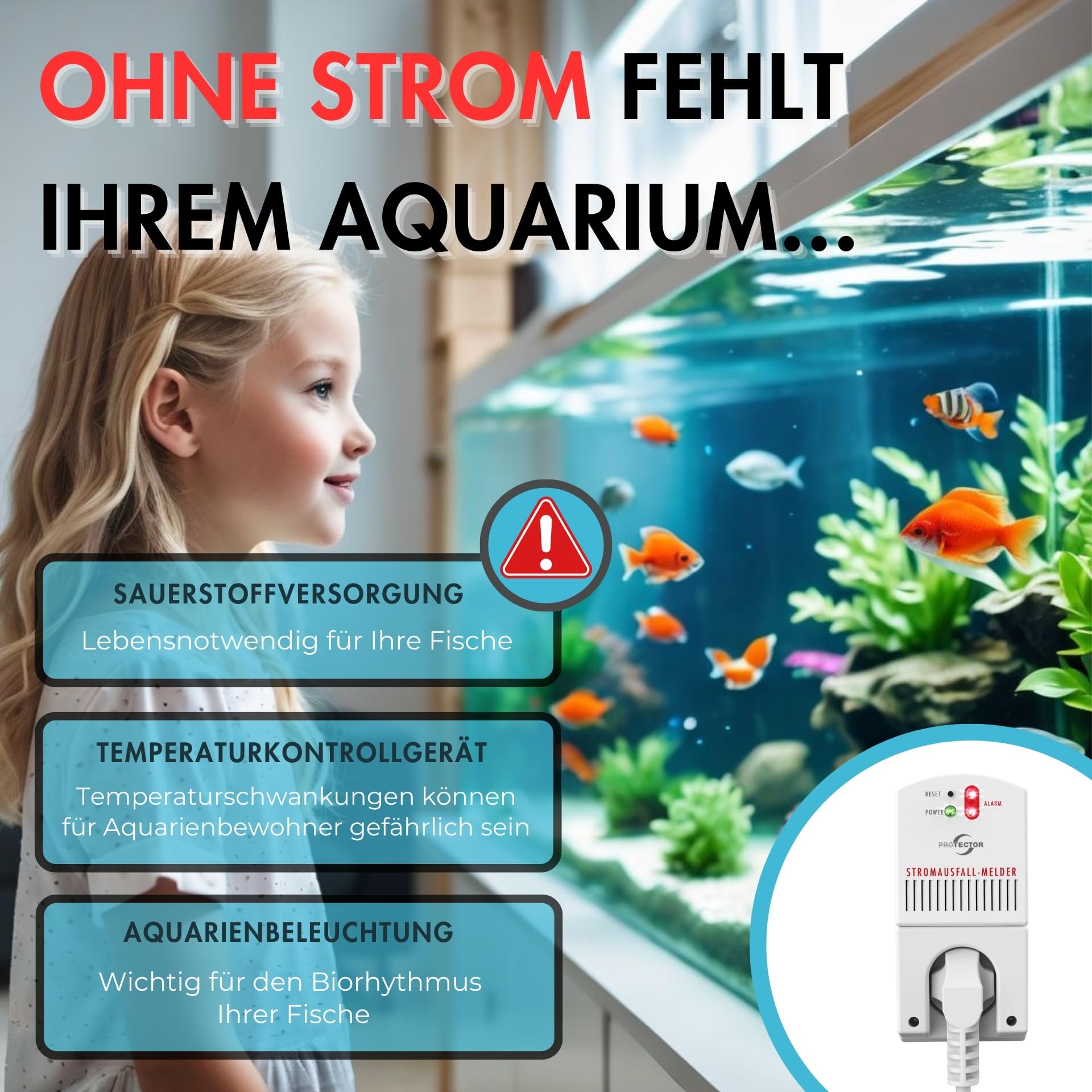 Protector SAM 1000 czujnik awarii zasilania | 3500 W | buforowany prąd awaryjny | 12 godzin | alarm awarii zasilania