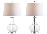 2 Table Lamps Lavelle 25" Glass LED