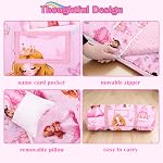 Nap Mat pour les tout-petits Enfants Filles-Pillow,Mat,Blanket Tout en un-Kids Sac de couchage pour chambre Nursery Travel,Don pour anniversaire Noël,Princess Castle
