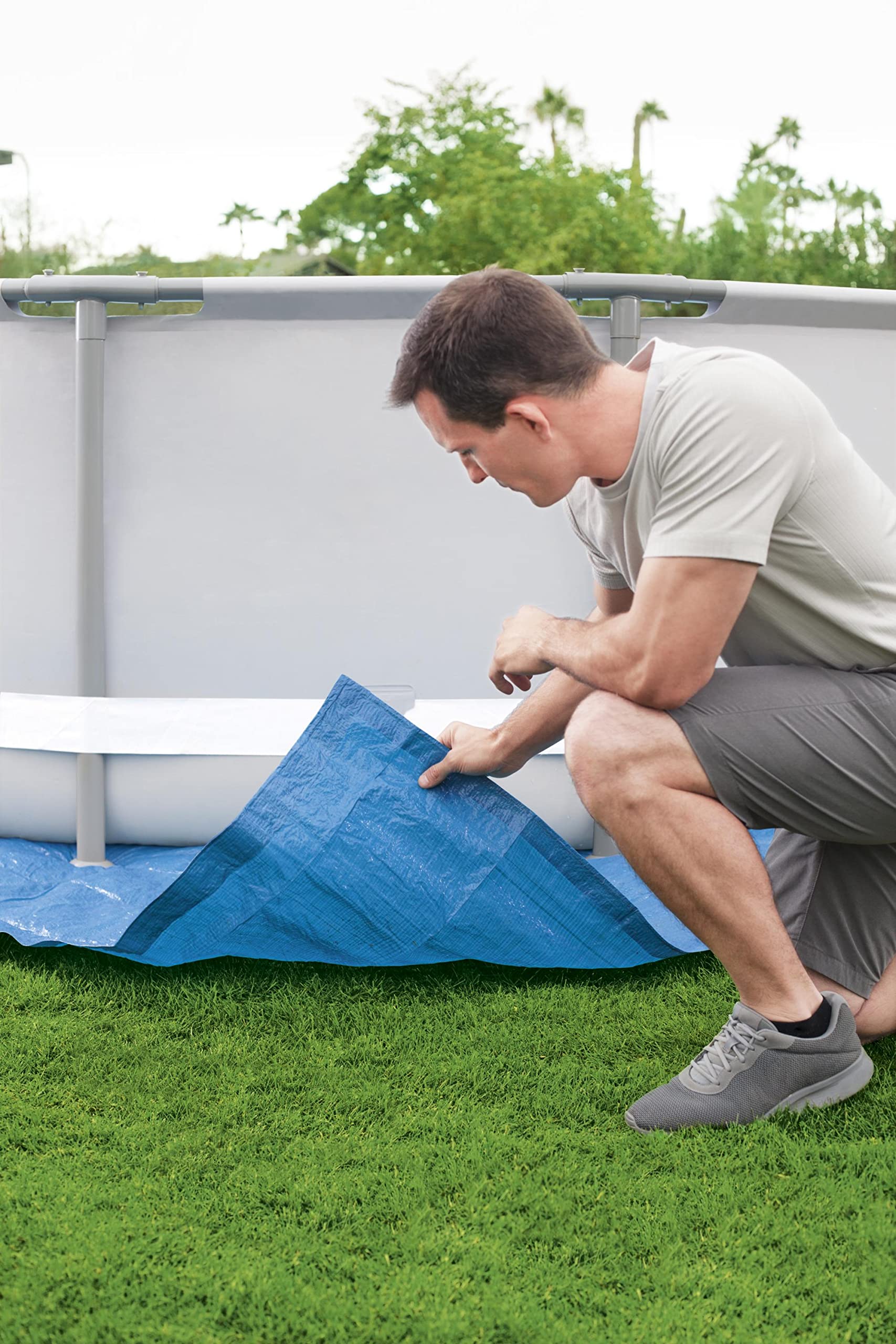 Bestway 58003 Tappetino Base 488 x 488 cm per FastSet Piscine 457