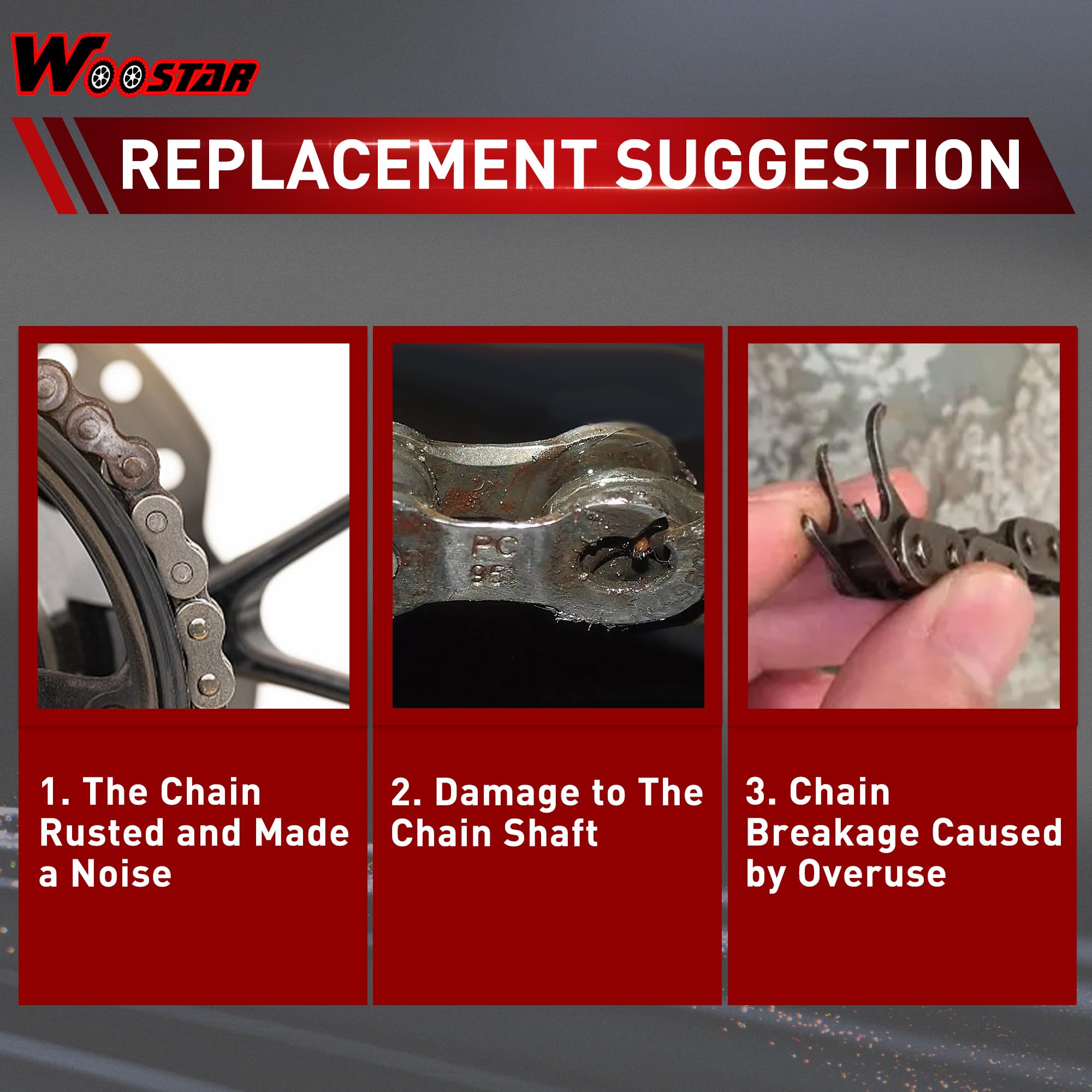 Attache Rapide Chaine Moto WOOSTAR 420 Maillon Principal De La Chaîne Dirt Bike 125cc