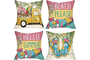 Hello Summer Decorative Throw Pillow Covers: A Sunny Oasis for Your Outdoor Escape