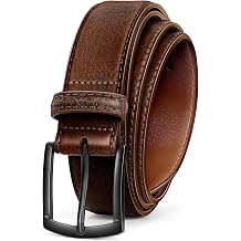 Mens Belt Genuine Leather Belt for Men Dress Casual Golf Jeans Pants 1 3/8"