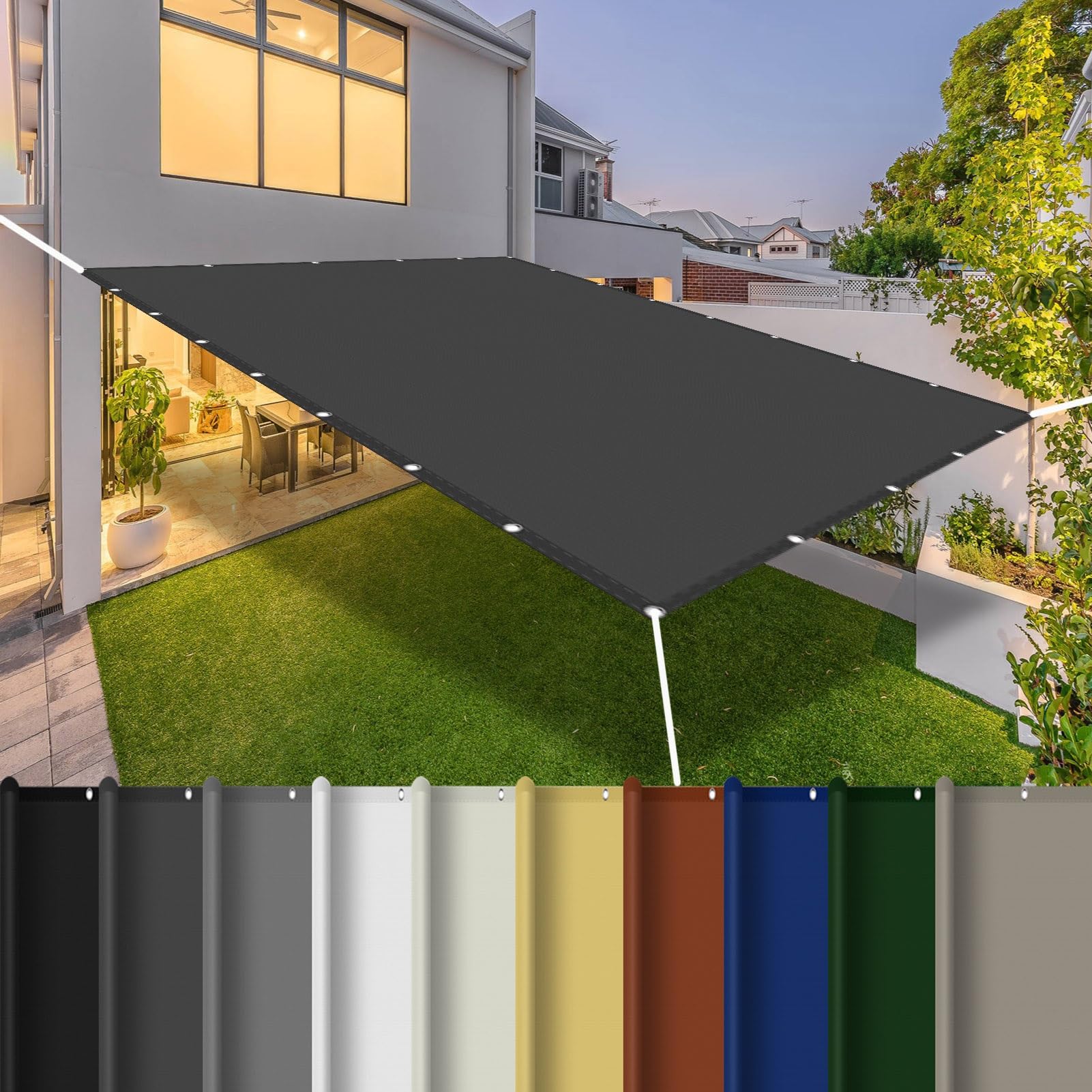 Voiles D'Ombrage Imperméable Voile Pare-Soleil Exterieur Anti UV Toile