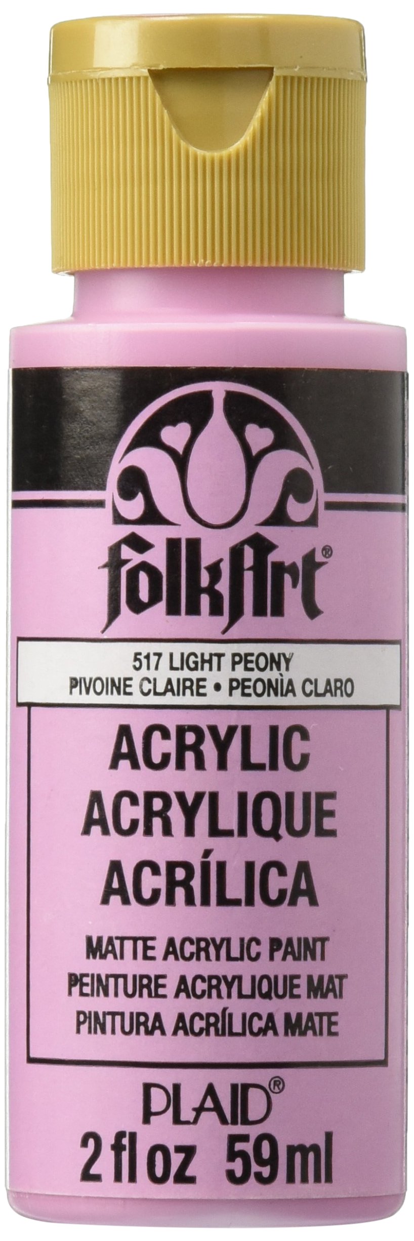 FolkArt Acrylic Paint in Assorted Colors (2 oz), 517, Light Peony