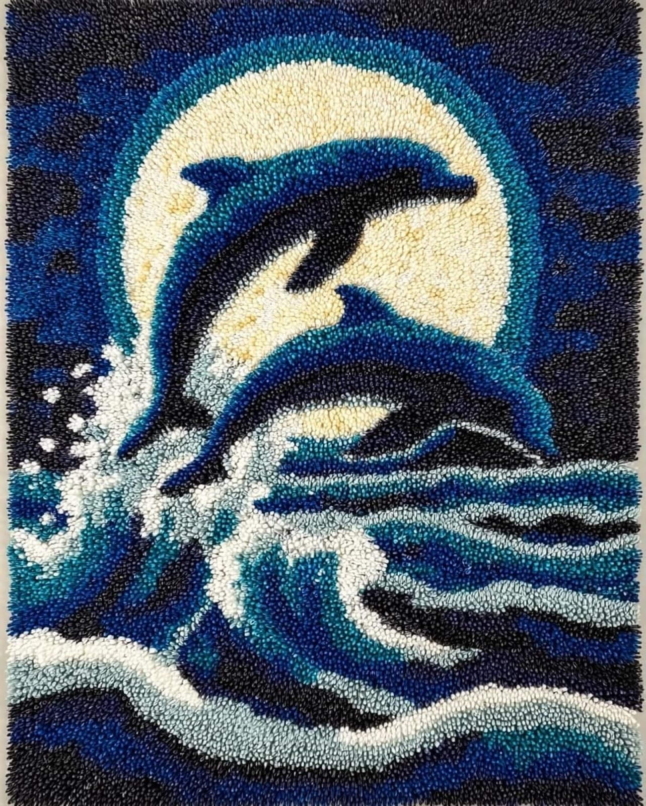 Wallphantom Latch Hook Rug Kits,Animal Dolphin