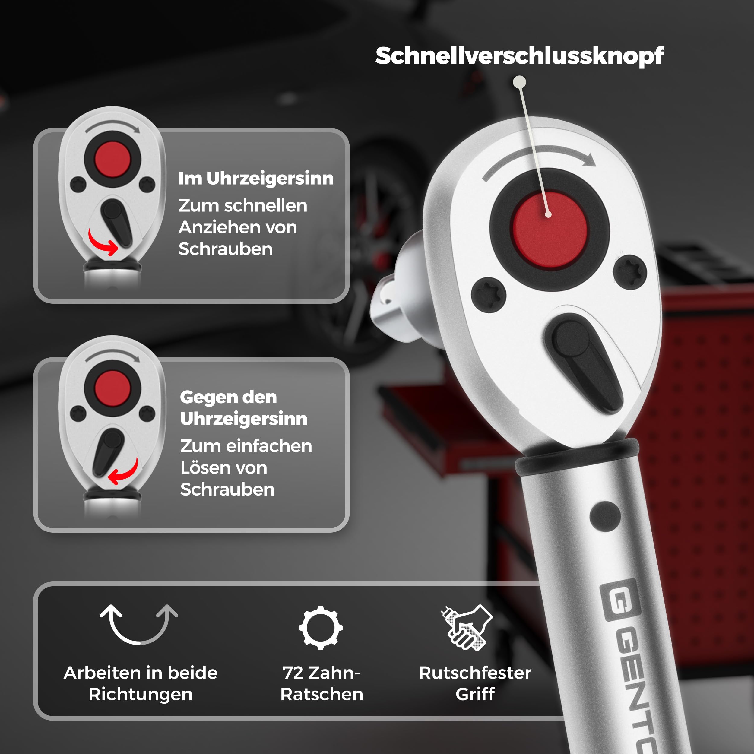 Drehmomentschlüssel 1/2 Zoll 40-210 Nm Auto Reifenwechsel Ratsche TUV & GS