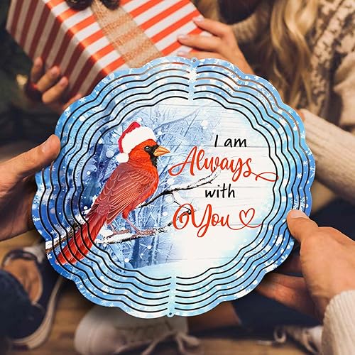 Miniatura 4 de Girador de viento cardenal de Navidad conmemorativo, rojo cardenal pájaro conmemorativo de Navidad, hilandero de viento cardenal 3D, girador de