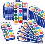 Shuttle Art 12 Colors Watercolor Paint Set Bulk, Pack of 30, Watercolor Paint Set with Paint Brushes for Kids and Adults, Washable Paint for Classroom, Parties, Kindergarten and Art Activities