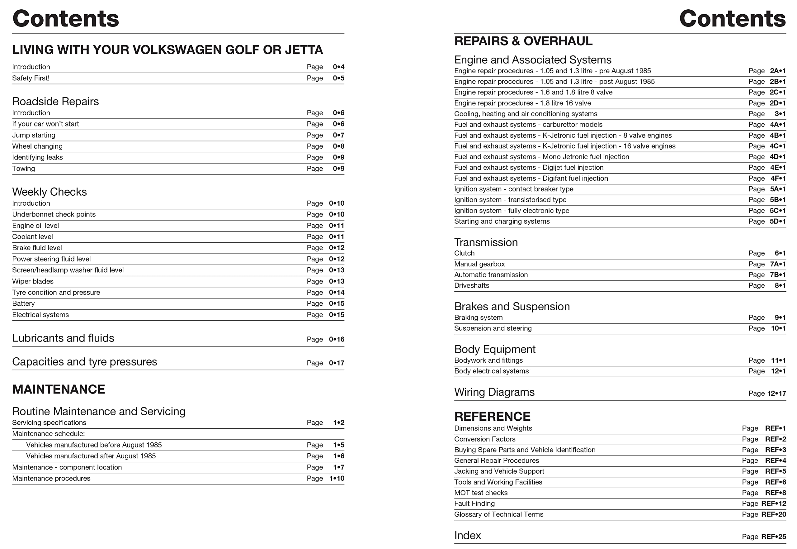 VW Golf & Jetta Mk 2 Petrol (Mar 84 - Feb 92) Haynes Repair Manual