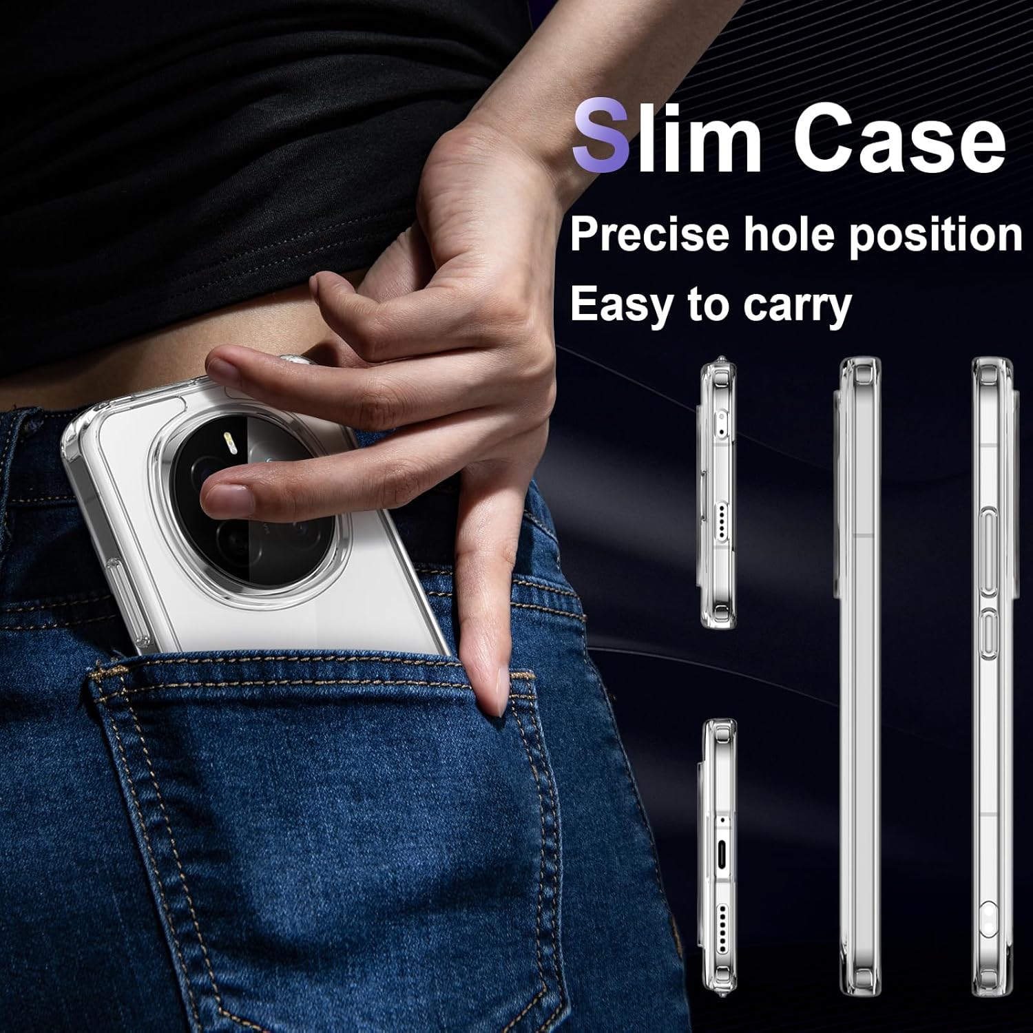 Case for Honor Magic 7 Pro, Military Grade Drop Protection Phone Case, Yellowing Resistant, Anti-Scratch Hard PC Back, Shockproof Hard Ultra-Thin Protective Cover, Clear - Image 6