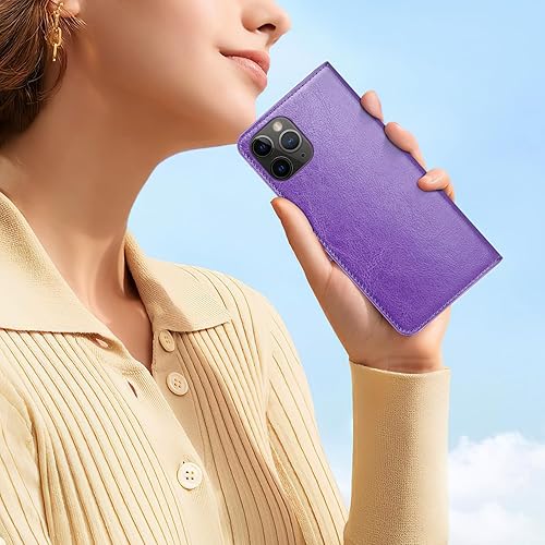 Miniatura 7 de Funda tipo cartera desmontable 2 en 1 para iPhone 11 Pro Max con tarjetero de crédito con bloqueo RFID, funda protectora de piel sintética con tapa