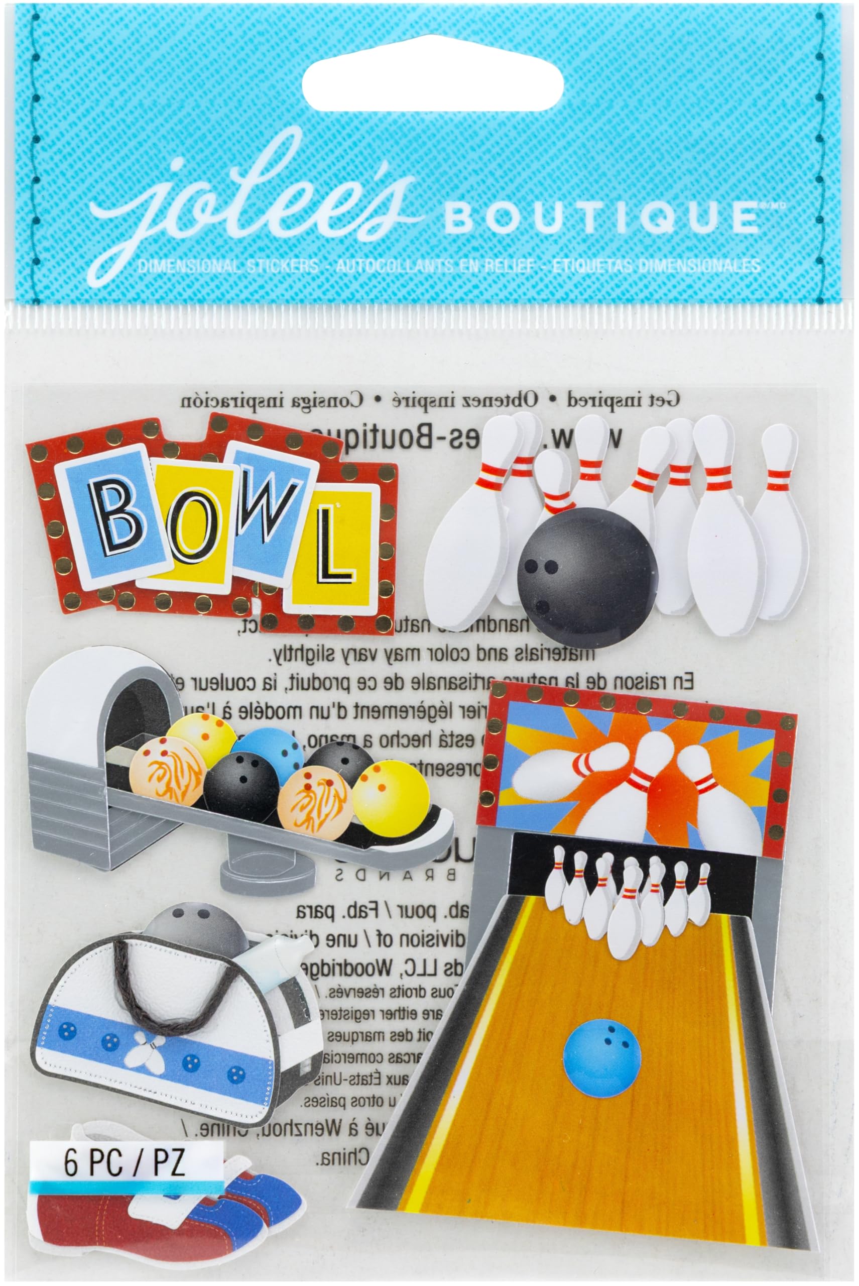Jolee's Boutique Bowling Alley Dimensional Aufkleber