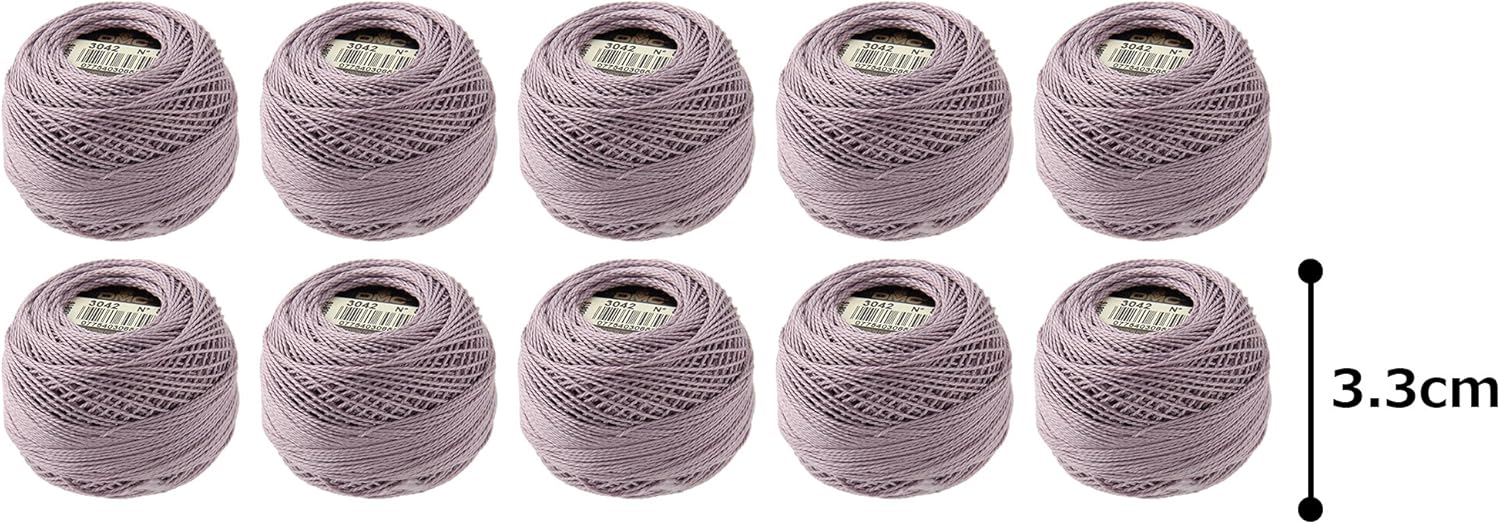 DMC Pearl Cotton Balls, Size 8, Light Antique Violet