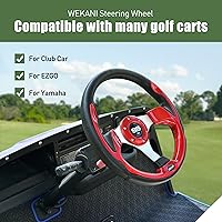 Vista 2 de Carro de golf Volante para EZGO YAMAHA y Club Car Precedent La mayoría de los carros de golf Rojo