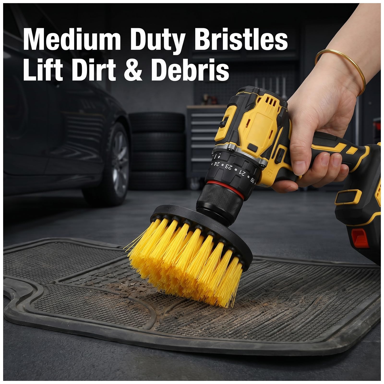 10 pezzi accessori per trapano per la pulizia trapani spazzole set trapano scrub spazzola trapani spazzole per auto Detailing trapano spazzole Power Scrubber per superfici del bagno vasca