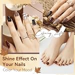 MIZHSE Nail Polish Kit,Nude Glitter Quick Dry Nail Polish Set,Brown Coffee | All Seasons Skin Tones Brown Coffee Collection Fingernail Polish Manicure,Soak Off DIY Nail Art Salon Home Gift