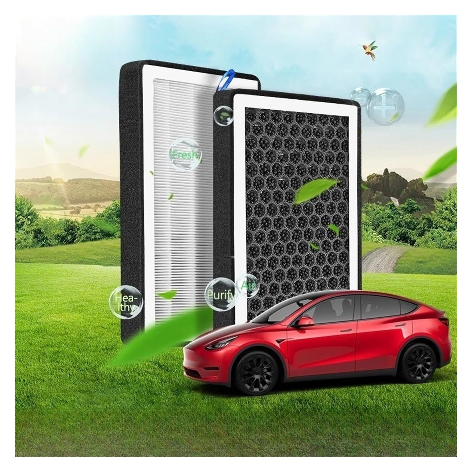 Filtre À Air D'habitacle pour Te&SLA Modèle Y 3 2 4 Pièces Matériau Charbon Actif Accessoires Voiture Filtre Cabine Filtration Automobile Filtres Air