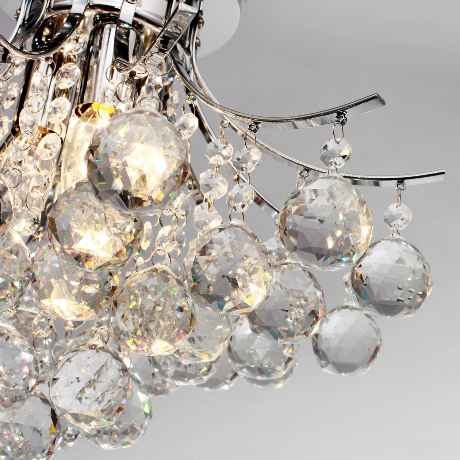 SAINT MOSSI Lampadario Classico in Cristallo Lampadari Moderni Lampadario da Soffitto Lampadario Cristallo Moderno Lampada Plafoniera 3 X 40W E12 / E14 non incluse [Classe di efficienza energetica A++