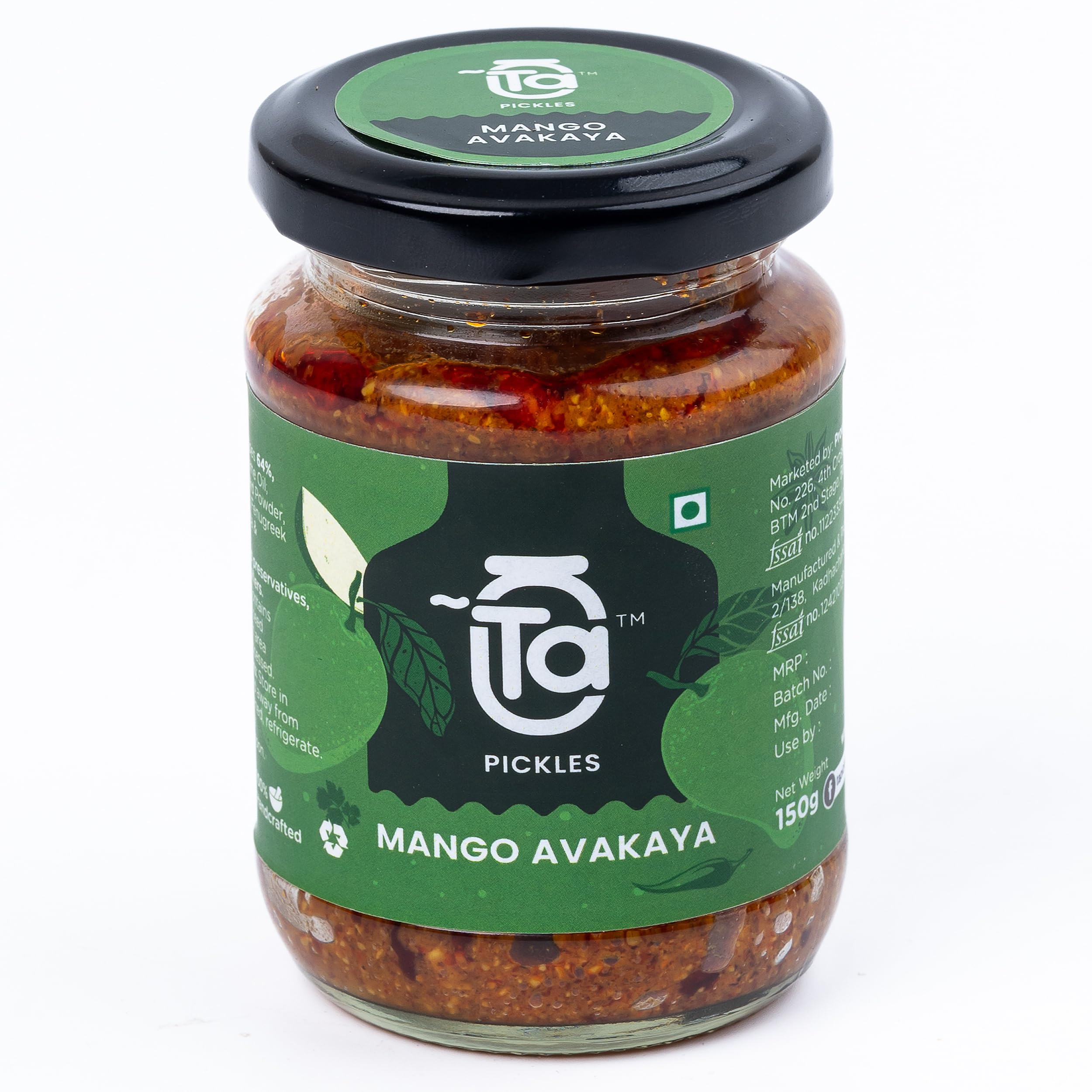 Ta Pickles | Mango Avakaya Pickle With Garlic | Made with Cold Pressed Oil | Homemade | Traditional Indian Taste | Natural | No Preservatives (150 gm) (B0DFDS44H4) Amazon Price History, Amazon Price Tracker